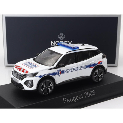 NOREV PEUGEOT 2008 POLICE MUNICIPALE 2024 - WHITE 1/43