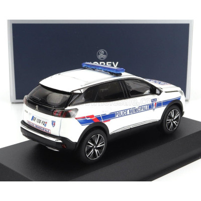 NOREV PEUGEOT 3008 POLICE MUNICIPALE 2023 - WHITE BLUE 1/43