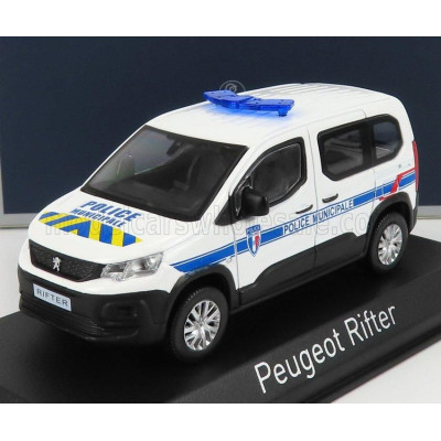 NOREV PEUGEOT RIFTER POLICE MUNICIPALE 2019 - WHITE BLUE YELLOW 1/43