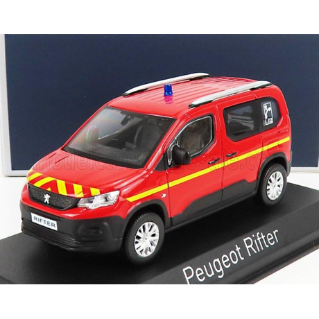 NOREV PEUGEOT RIFTER POMPIERS 2019 - RED YELLOW 1/43