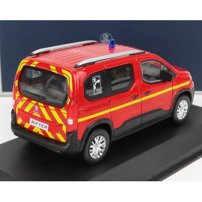 NOREV PEUGEOT RIFTER POMPIERS 2019 - RED YELLOW 1/43