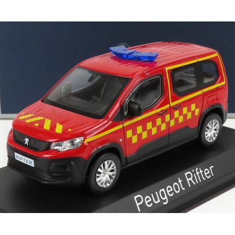 NOREV PEUGEOT RIFTERSAPEURS POMPIERS 2019 - RED YELLOW 1/43