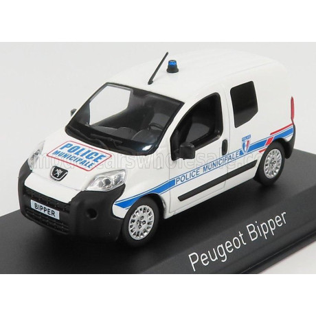 NOREV PEUGEOT BIPPER POLICE MUNICIPALE 2009 - WHITE 1/43