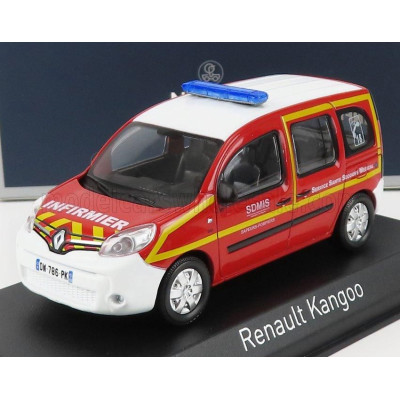 NOREV RENAULT KANGOO INFIRMIER SSSM POMPIERS 2013 - RED WHITE YELLOW 1/43