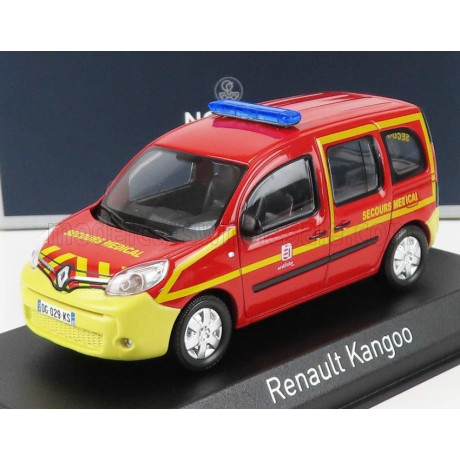 NOREV RENAULT KANGOO SECOURS SANTE POMPIERS 2013 - RED YELLOW 1/43