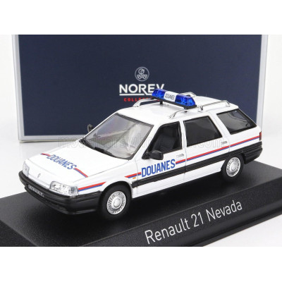 NOREV RENAULT R21 NEVADA SW STATION WAGON DOUANES 1993 - WHITE 1/43