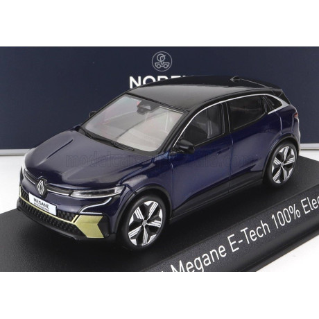 NOREV RENAULT MEGANE E-TECH 100% ELECTRIC 2022 - BLUE BLACK 1/43