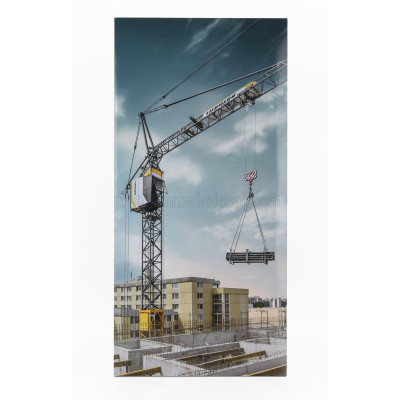 NZG LIEBHERR 81 K.1 GRU EDILE AUTOMONTANTE - FAST ERECTERING CRANE - YELLOW BLACK 1/50