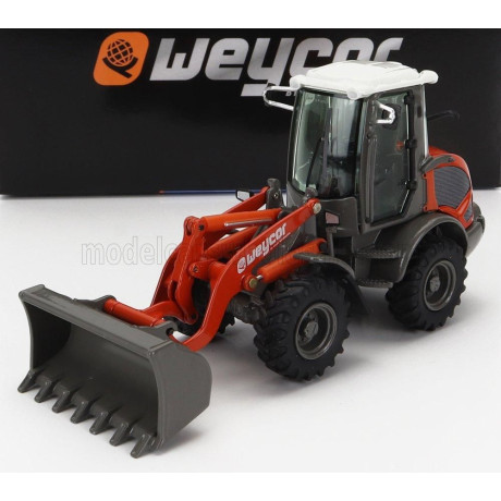 NZG WEYCOR AR420 RUSPA GOMMATA - SCRAPER TRACTOR WHEEL LOADER - ORANGE GREY 1/50