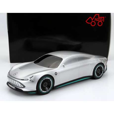 NZG MERCEDES BENZ VISION AMG ELECTRIC CAR 2022 - SILVER GREEN 1/18