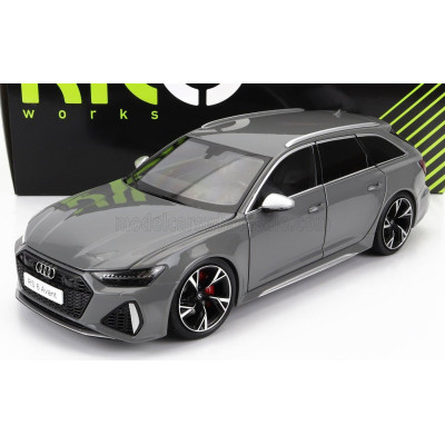 NZG AUDI A6 RS6 AVANT SW STATION WAGON 2021 - NARDO GREY 1/18