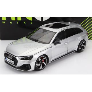 NZG AUDI A4 RS4 AVANT SW STATION WAGON 2020 - SILVER 1/18