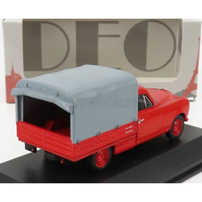 ODEON PEUGEOT 403 PICK-UP CLOSED SAPEURS POMPIERS 1967 - RED GREY 1/43