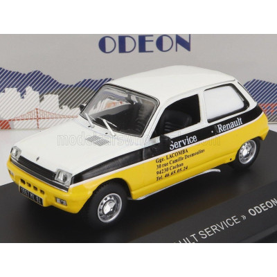 ODEON RENAULT R5 SOCIETE RENAULT SERVICE 1973 - WHITE YELLOW BLACK 1/43