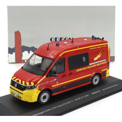 ODEON VOLKSWAGEN KRAFTER L2H2 LANERY VPL SDIS 71 SAONE ET LOIRE VEHICULE SECOURS NAUTIQUES SAPEURS POMPIERS 2020 - RED YELLOW 1/