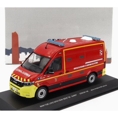 ODEON MAN TGE L2H2 GIFA VSAV SDIS 30 GARD VEHICULE DE SECOURS ET D'ASSISTANCE AUX VICTIMES SAPEURS POMPIERS 2020 - RED YELLOW 1/
