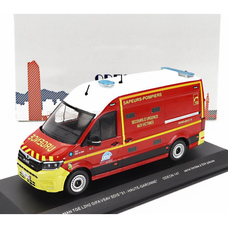 ODEON MAN TGE L2H2 GIFA VSAV SDIS 31 HAUTE-GARONNE VEHICULE DE SECOURS ET D'ASSISTANCE AUX VICTIMES SAPEURS POMPIERS 2020 - RED