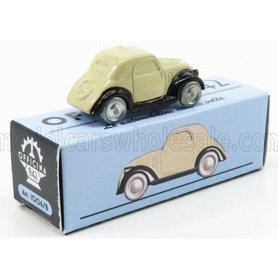 OFFICINA 942 FIAT 500A TOPOLINO 1936 - BEIGE BLACK 1/76