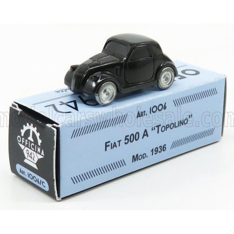 OFFICINA 942 FIAT 500A TOPOLINO 1936 - BLACK 1/76