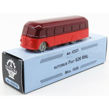 OFFICINA 942 FIAT 626 RNL AUTOBUS 1939 - RED ORANGE 1/76