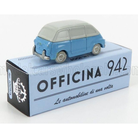 OFFICINA 942 FIAT 600 MULTIPLA 1956 - LIGHT BLUE WHITE 1/76