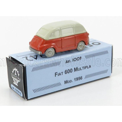 OFFICINA 942 FIAT 600 MULTIPLA 1956 - RED CREAM 1/76