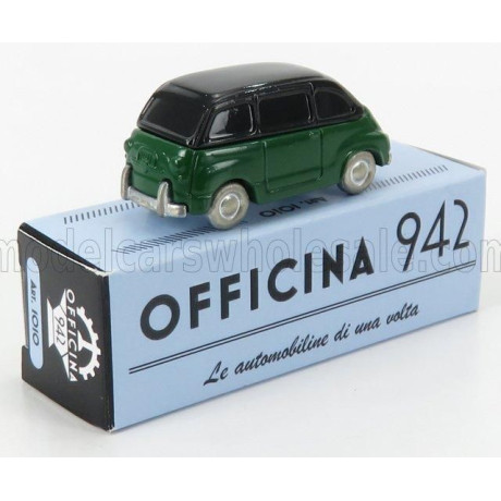 OFFICINA 942 FIAT 600 MULTIPLA 1956 - GREEN BLACK 1/76