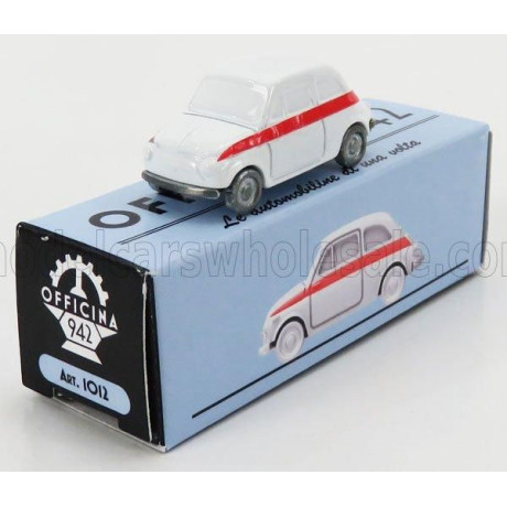 OFFICINA 942 FIAT 500 SPORT 1958 - WHITE RED 1/76