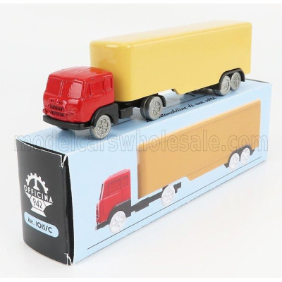 OFFICINA 942 FIAT 682 T2 TRUCK SEMIRIMORCHIO FURGONATO 1955 - RED CREAM 1/76