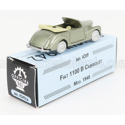 OFFICINA 942 FIAT 1100B CABRIOLET 1948 - GREEN MET 1/76