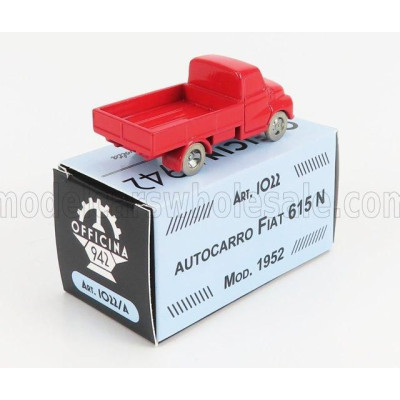 OFFICINA 942 FIAT 615 AUTOCARRO - TRUCK - 1952 - RED 1/76