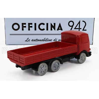 OFFICINA 942 OM FIAT TIGRE TRUCK 3-ASSI 1960 - RED 1/76