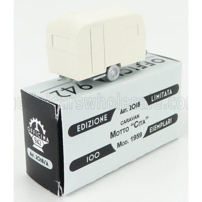 OFFICINA 942 TRAILER ROULOTTE CARAVAN MOTTO CITA 1959 - IVORY 1/76