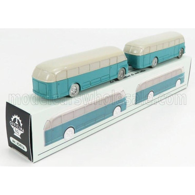 OFFICINA 942 FIAT 666RN AUTOBUS CON RIMORCHIO VIBERTI PARIGI 1946 - LIGHT BLUE GREY 1/76