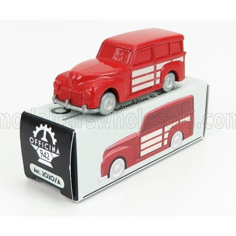 OFFICINA 942 FIAT 1100 BL GIARDINETTA METALLICA CARROZZERIA MONTEROSA 1958 - RED IVORY 1/76