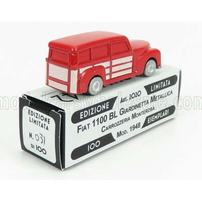 OFFICINA 942 FIAT 1100 BL GIARDINETTA METALLICA CARROZZERIA MONTEROSA 1958 - RED IVORY 1/76