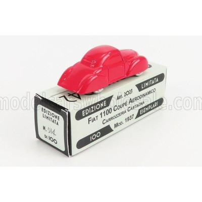 OFFICINA 942 FIAT 1100 COUPE AERODINAMICO CARROZZERIA CASTAGNA 1937 - RED 1/76