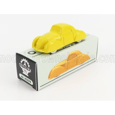 OFFICINA 942 FIAT 1100 COUPE AERODINAMICO CARROZZERIA CASTAGNA 1937 - YELLOW 1/76