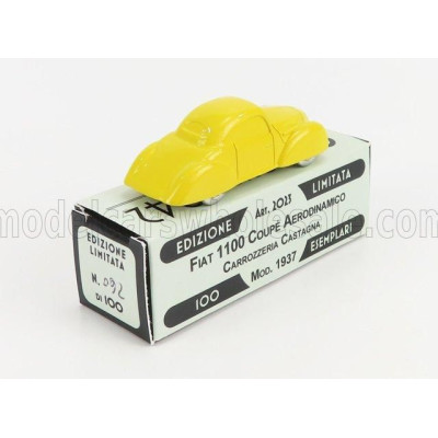 OFFICINA 942 FIAT 1100 COUPE AERODINAMICO CARROZZERIA CASTAGNA 1937 - YELLOW 1/76