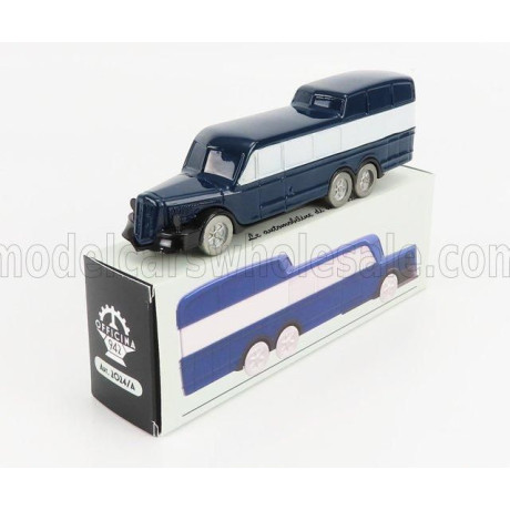 OFFICINA 942 OM FIAT TITANO AUTOBUS GRAN TURISMO PANORAMICO CARROZZERIA VARESINA 1938 - BLUE WHITE 1/76