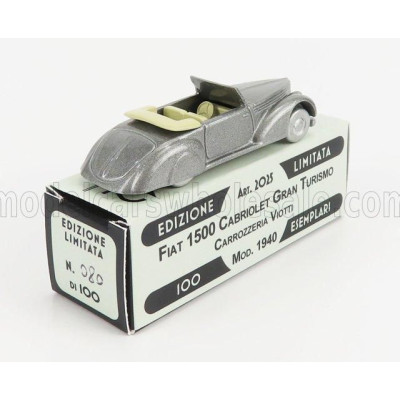 OFFICINA 942 FIAT 1500 CABRIOLET CARROZZERIA VIOTTI 1940 - GRIGIO MET 1/76