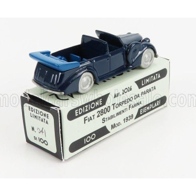 OFFICINA 942 FIAT 2800 TORPEDO DA PARATA CABRIOLET CARROZZERIA STAB. FARINA 1939 - BLUE 1/76
