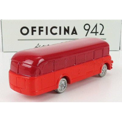 OFFICINA 942 FIAT 640N AUTOBUS CARROZZERIA BIANCHI SERVIZIO TURISTICO 1950 - 2 TONE RED 1/76