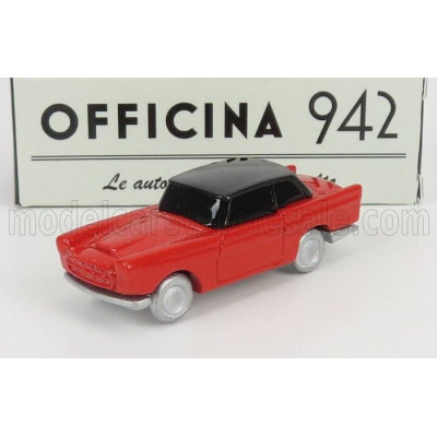 OFFICINA 942 FIAT 1200 COUPE CARROZZERIA SCIONIERI 1958 - RED BLACK 1/76