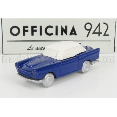 OFFICINA 942 FIAT 1200 COUPE CARROZZERIA SCIONIERI 1958 - BLUE WHITE 1/76