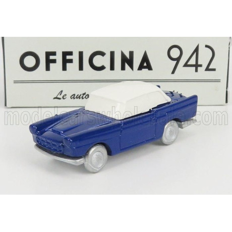 OFFICINA 942 FIAT 1200 COUPE CARROZZERIA SCIONIERI 1958 - BLUE WHITE 1/76