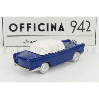 OFFICINA 942 FIAT 1200 COUPE CARROZZERIA SCIONIERI 1958 - BLUE WHITE 1/76