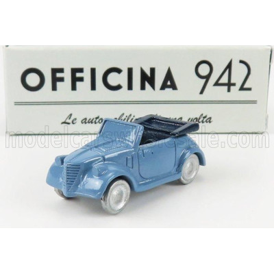 OFFICINA 942 FIAT 500A CABRIOLET CARROZZERIA MONTESCANI 1939 - LIGHT BLUE 1/76