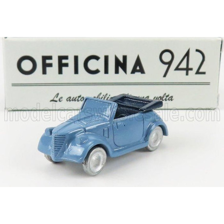 OFFICINA 942 FIAT 500A CABRIOLET CARROZZERIA MONTESCANI 1939 - LIGHT BLUE 1/76