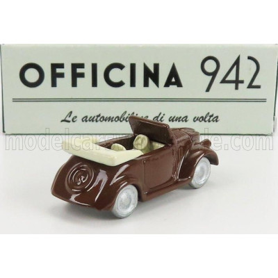 OFFICINA 942 FIAT 500A CABRIOLET CARROZZERIA MONTESCANI 1939 - BROWN 1/76